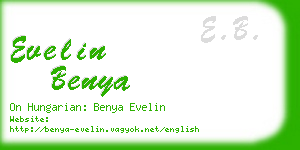 evelin benya business card